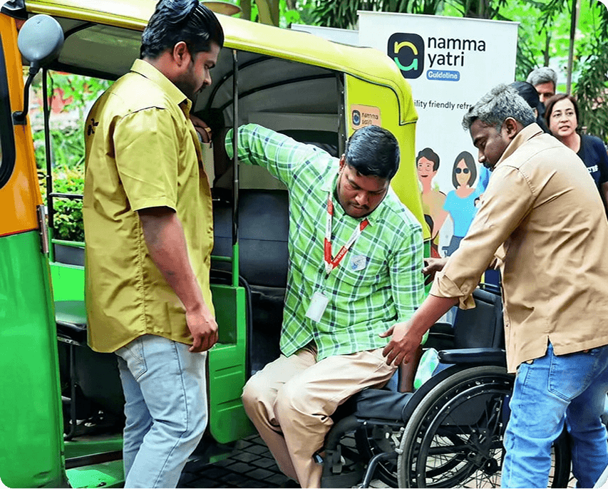 Accessible transport assistance with wheelchair user
